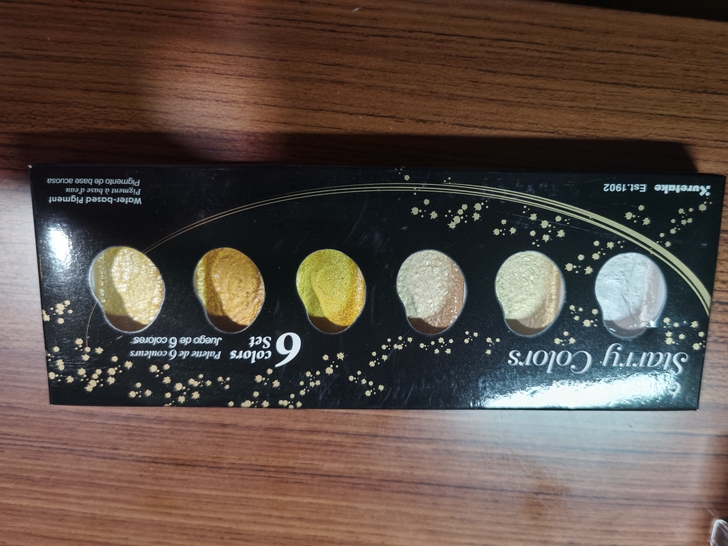 日本吴竹 金色系水彩颜料 颜彩固彩 星光色