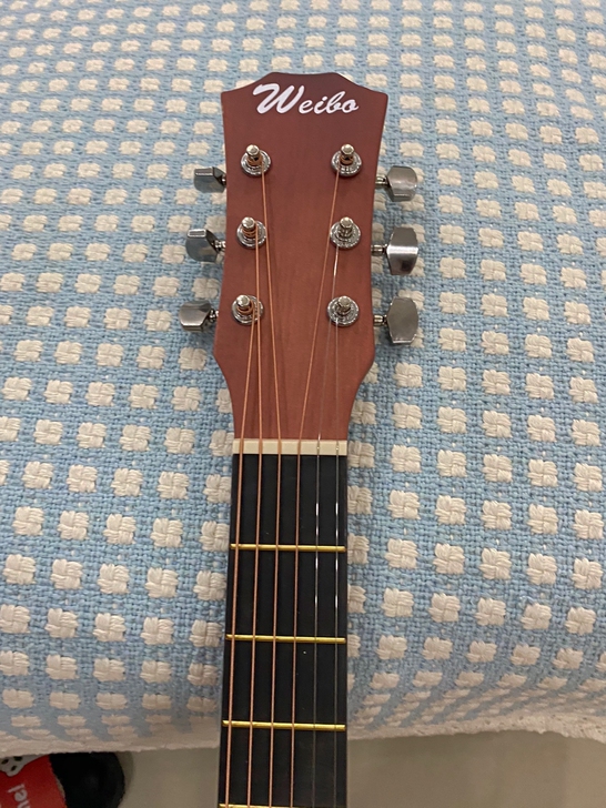 琴行剩下10来把全新威伯初学者单板吉他特价...