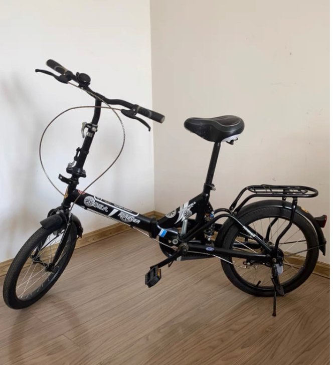 上海永久牌可折叠自行车，轮胎18寸，几乎全...