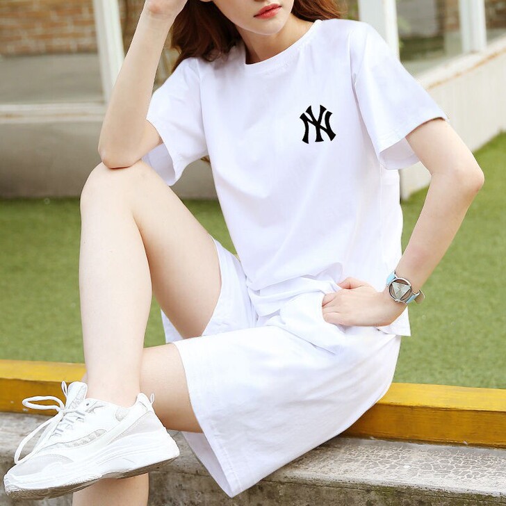 全新 纯棉大码运动套装女2021夏季新款宽...