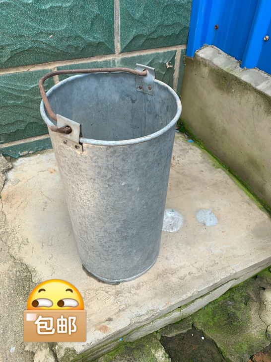 家用加厚款铁皮水桶镀锌桶铁桶金属桶直桶提油...