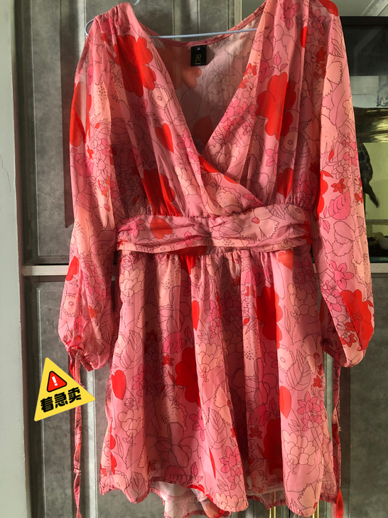 雪纺碎花连体裤