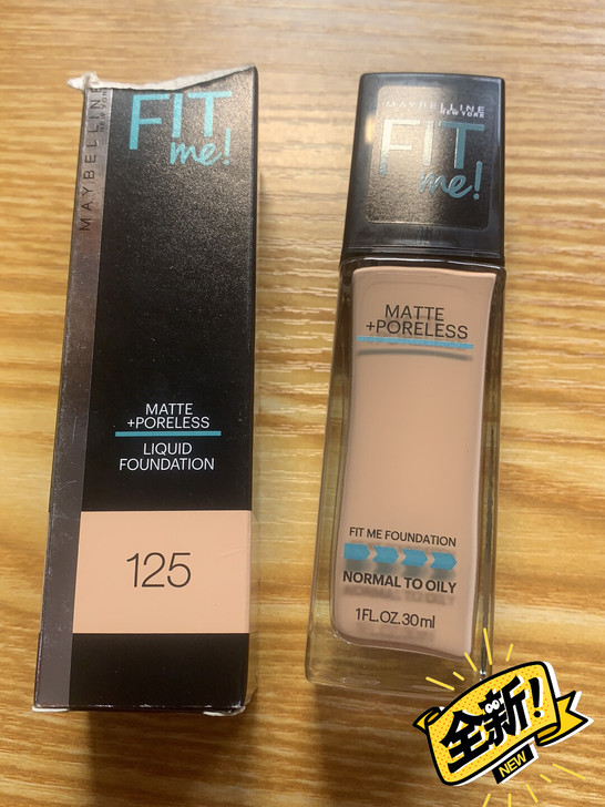 美宝莲fitme柔雾粉底液125色号