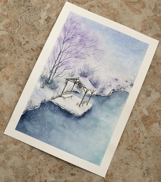 水彩画作品 手绘插画风景
