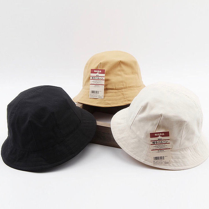 【捡漏价】日系帽子夏无印MUJ良品圆顶渔夫...