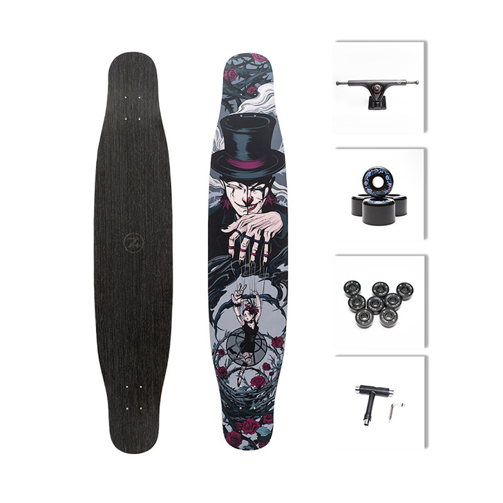 不在家 滑板  出不在家傀儡长板  新手小...