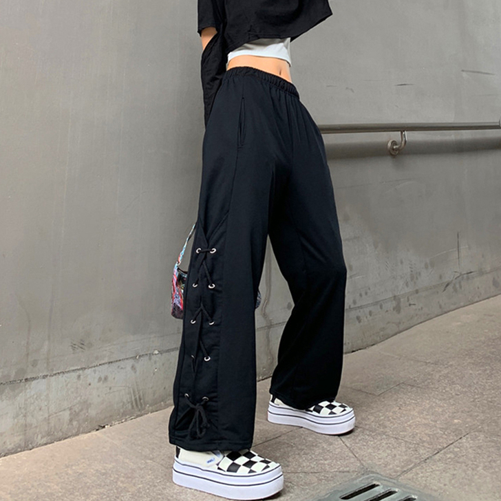 休闲裤 运动裤 高街运动裤阔腿裤