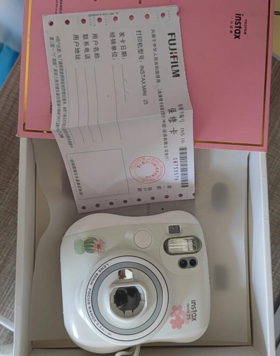 拍立得mini25 纯白色超好看 几乎全新...