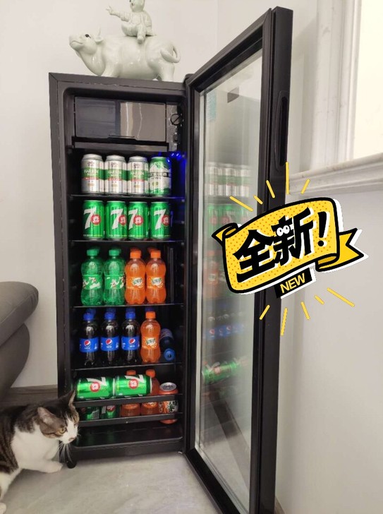 荣事达冰吧包邮玻璃门冷藏冷冻一体保鲜柜茶，...