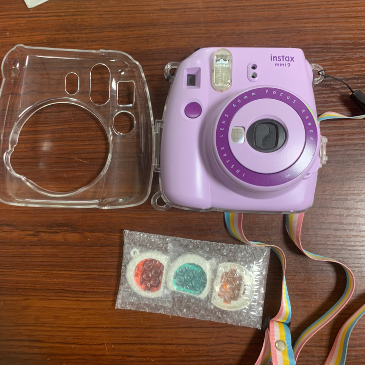 富士拍立得mini9，浅紫色，9新，镜头盖...