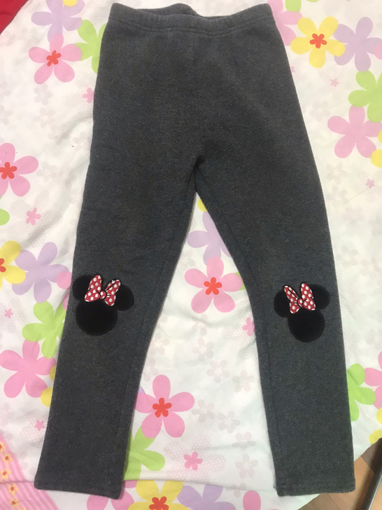 太平鸟小女孩针织裤，灰色，130