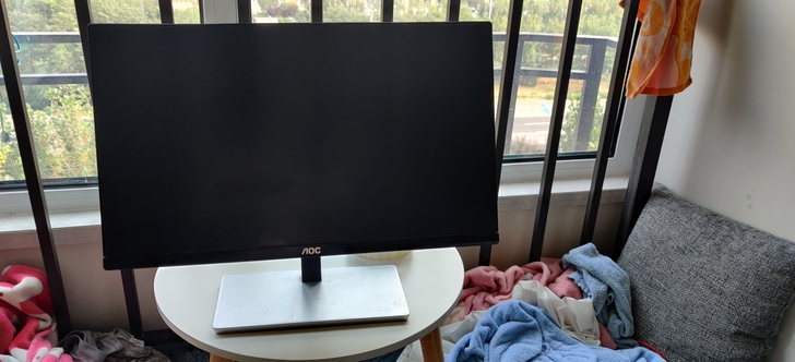 AOC显示器，左上角内屏碎了，当配件处理，...