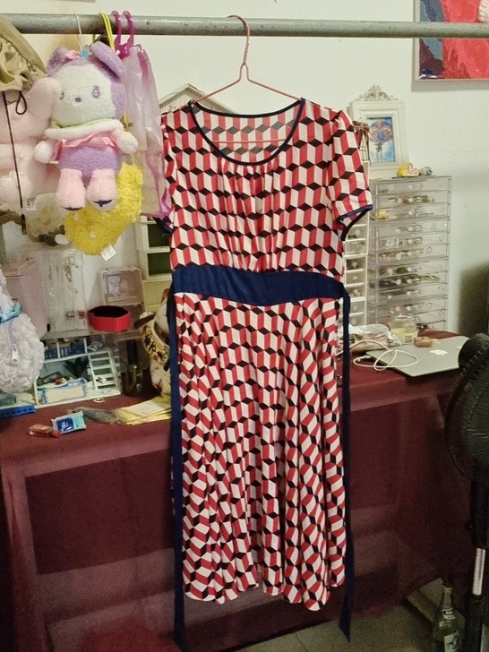 红蓝连衣裙，实体店399买的
