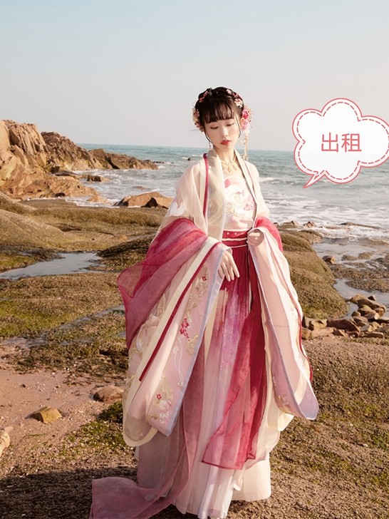 【汉服出租】十三余小豆蔻儿莲生汉服