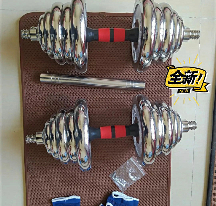 全新纯铁哑铃5kg-80kg健身家用运动套装