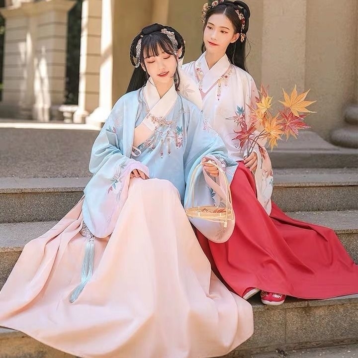 【全新汉服】枫灵正版改良交领汉服女学生套装...