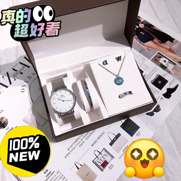 闲置转让全新dw手表女生手表 女表套装非常...