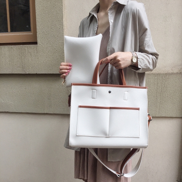 韩国东大门ins同款子母包撞色大包大容量手...