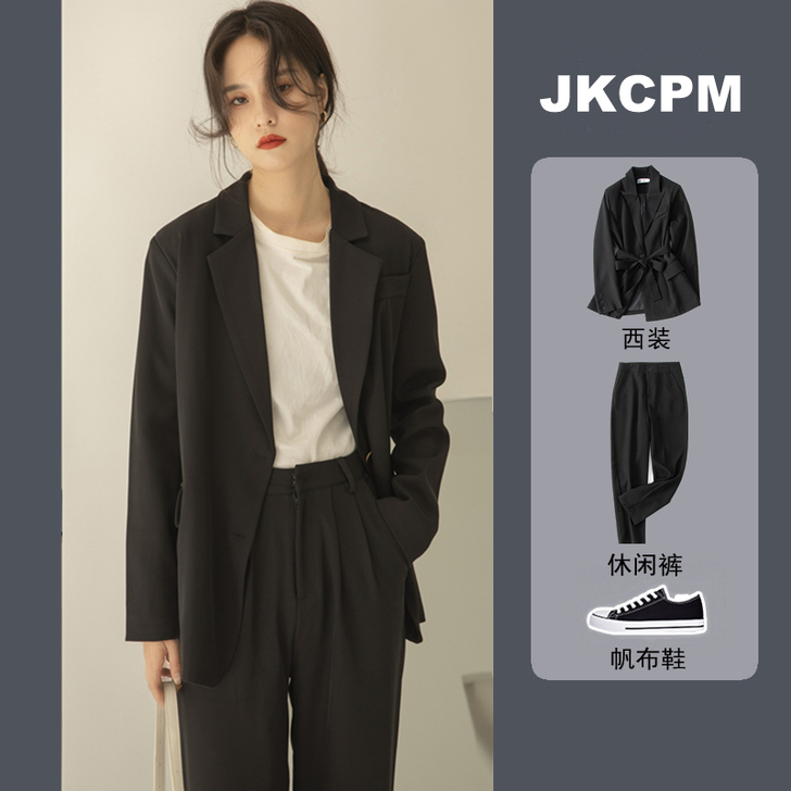 正装职业套装女夏季韩版西服大学生休闲时尚气...