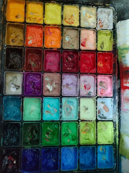 青竹画材水粉颜料 艺考完不用了