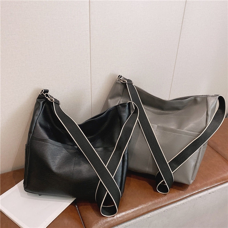 软皮水桶包包女大容量2021新款斜挎包女百...