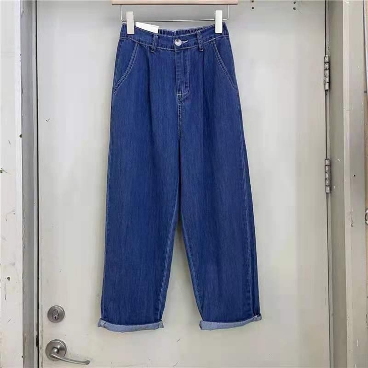 香蕉裤夏季薄款牛仔裤女2021新款高腰宽松...