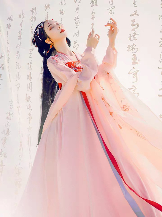 重回汉唐萦妆汉服女原创中国风春装日常对襟齐...