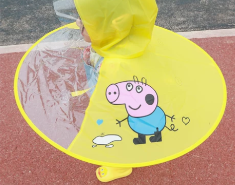 【狂暑价】儿童雨衣小黄鸭斗篷式宝宝抖音防划...