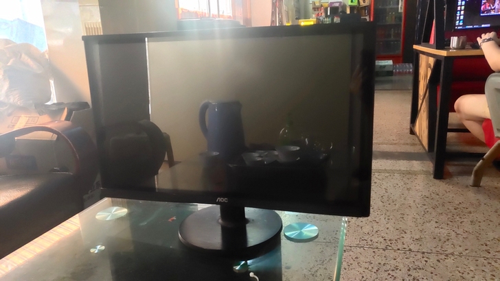 电脑监控液晶显示器 AOC24寸带钢化玻璃...