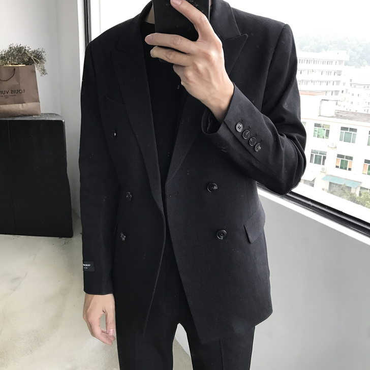 CCJE春夏新款修身西服男士韩版潮流帅气单...