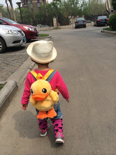 香港b.duck正品大小黄鸭子儿童背包书包...