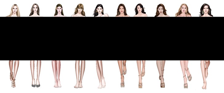 服装人物效果图ps人体素材素材