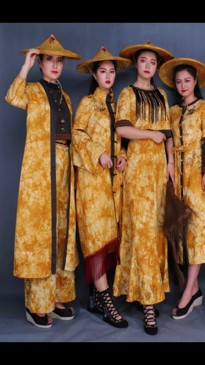 服装设计系列成衣扎染中国风 服装走秀系列作...