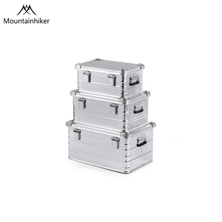 户外收纳箱铝制野营储物箱重载整理合金箱汽车...