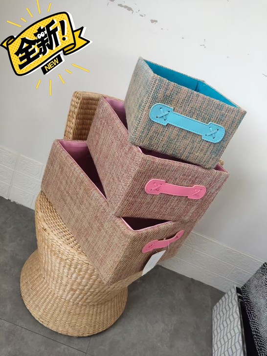 亚麻收纳三件套，特卖49包邮。