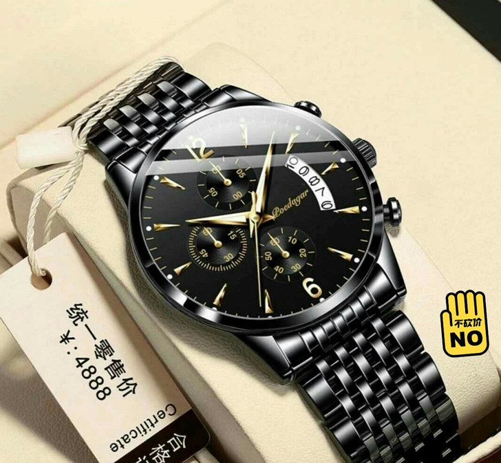 男士机械手表防水夜光全自动朋友送的手表没带...