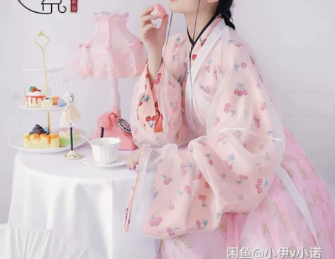 汉服 晋制 粉嫩少女 执素  【樱桃牛奶】...