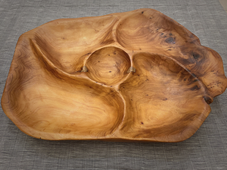 木制艺术果盘，很好看，闲置出