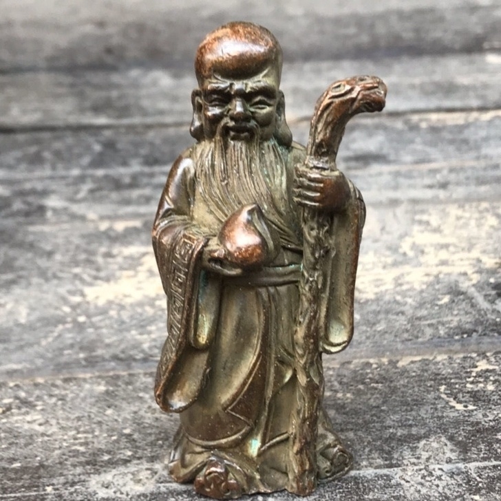 纯铜佛像寿星摆件招财进宝生命百岁铜佛像寿星...