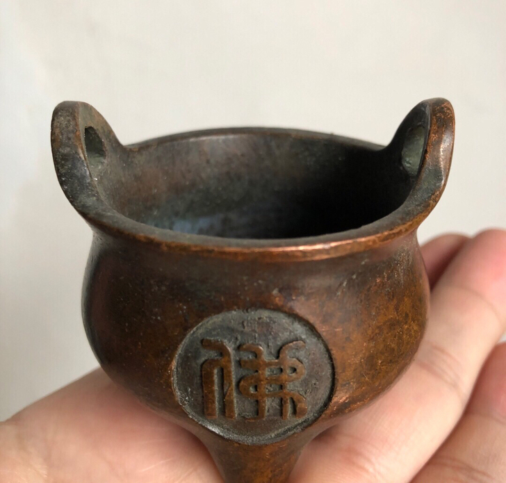 (闲置转让)，农村收来的铜佛香炉，赔钱出，...