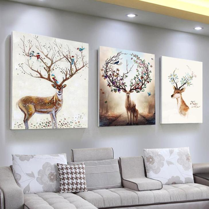 北欧时尚简约挂画 现代客厅装饰画沙发背景墙...