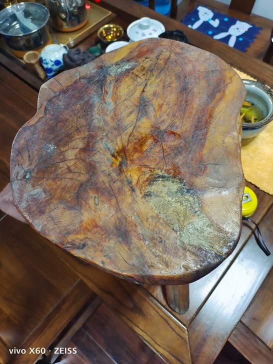 闲置根雕底座，树根随型整雕，材质保真，也可...