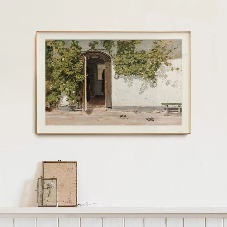 质感品味丹麦风景油画装饰画现代客厅书房玄关...