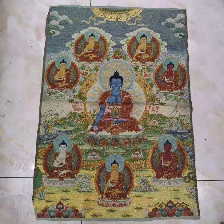 织锦画挂画苏绣刺绣画画心画像藏族用品佛教唐卡