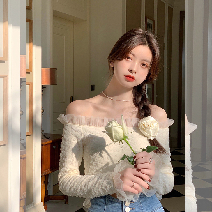 范智乔 蕾丝雪纺衫