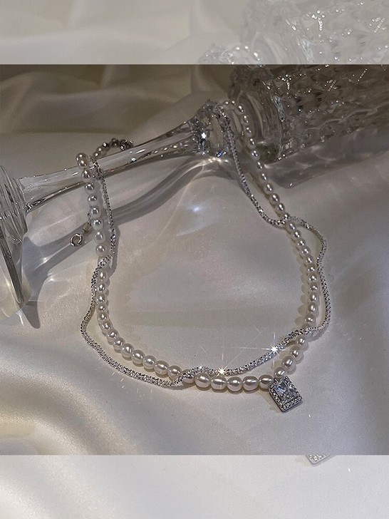 二合一 天然淡水珍珠项链