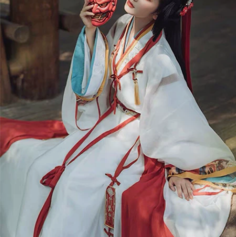 【出租】汉风吟妙上原创正品晋制襦裙交窬裙印...