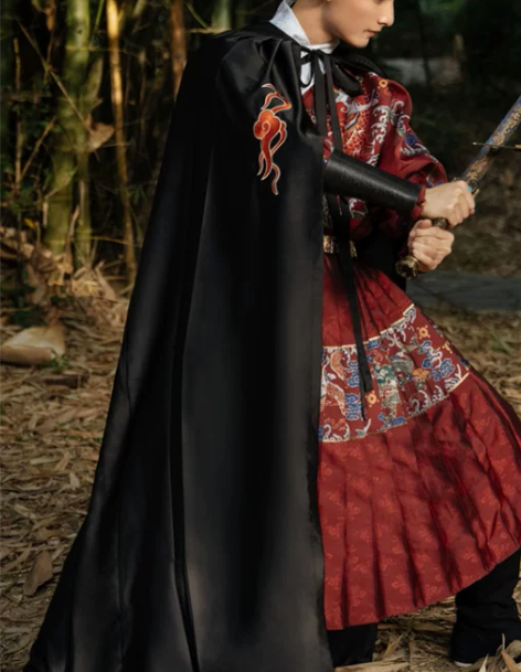 汉服汉梦归飞火流云斗篷高级感飞鱼服配饰汉服飘