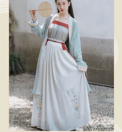 【芙蓉】茗月萱原创汉服女宋裤裙褙子四件套日...