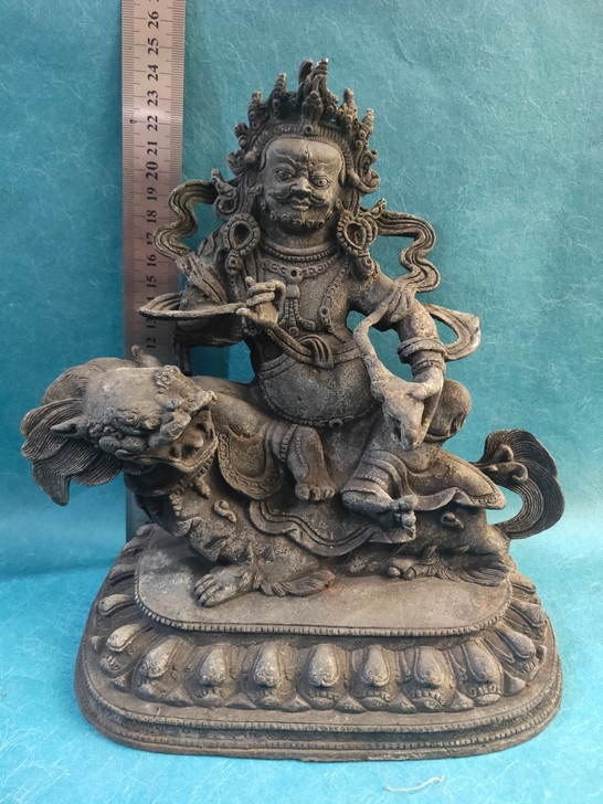 藏传佛教老佛像做工精致看着有个百十年古玩古...